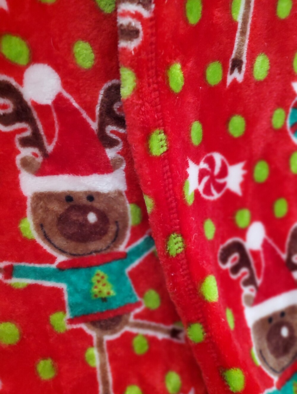 5/$20🌟Pair of Reindeer Holiday Throw Blankets NWOT - Picture 2 of 4